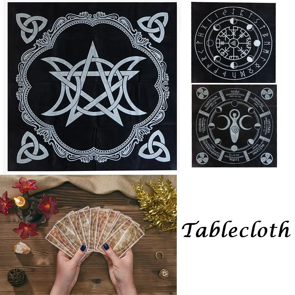 

49*49CM Tablecloth Square Flannel Board Game Textiles Tarot Table Cover Playing Cards Pentacle Tablecloth Tarot Game