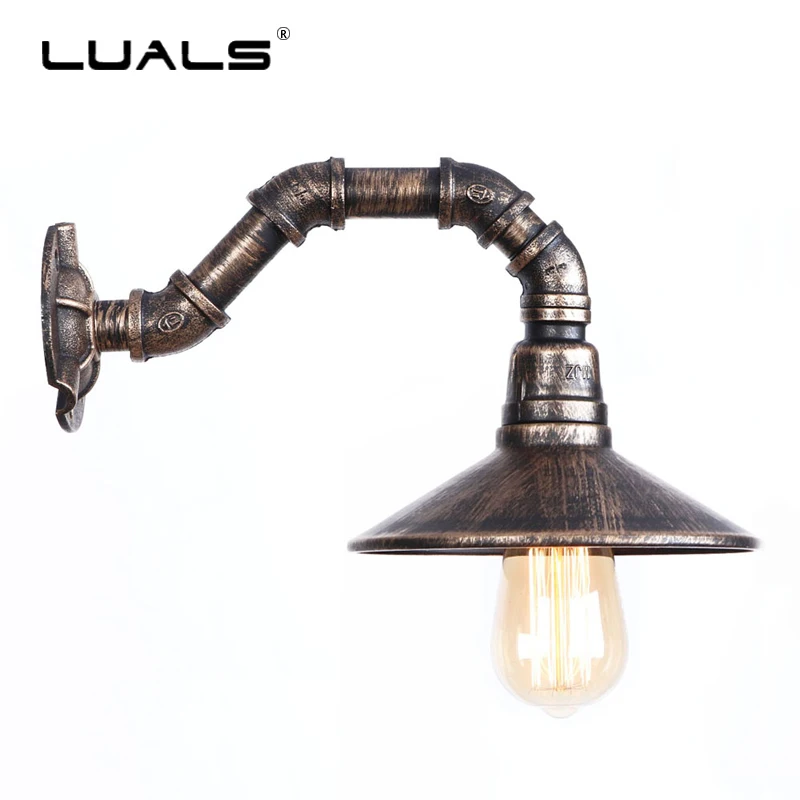 

American Wall Lamps Loft Vintage Edison lamp Simple Iron Pipe Wall Lights Bar Cafe Industrial Wall Light Nordic Indoor Lighting