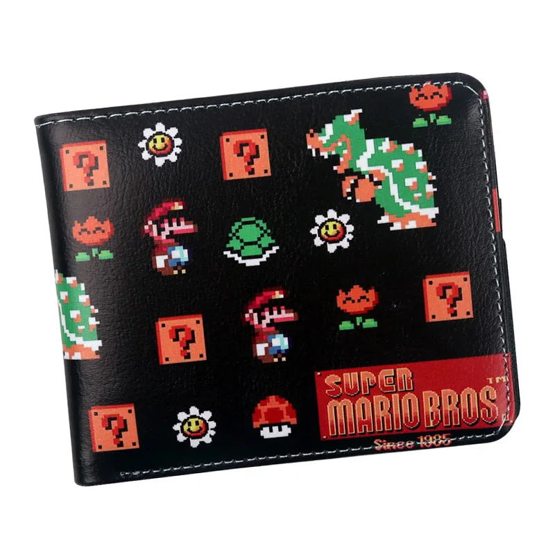 game super mario brothers men wallets With ID window Zipper coin pocket Card Holder Faux leather ...