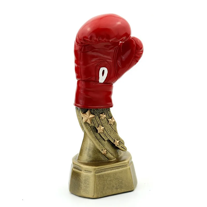 

New Boxing Glove Trophy Replicas Electroplate Resin Craft Souvenir Boxing Trofeo Keepsake Trophies And Awards Souvenirs R1559