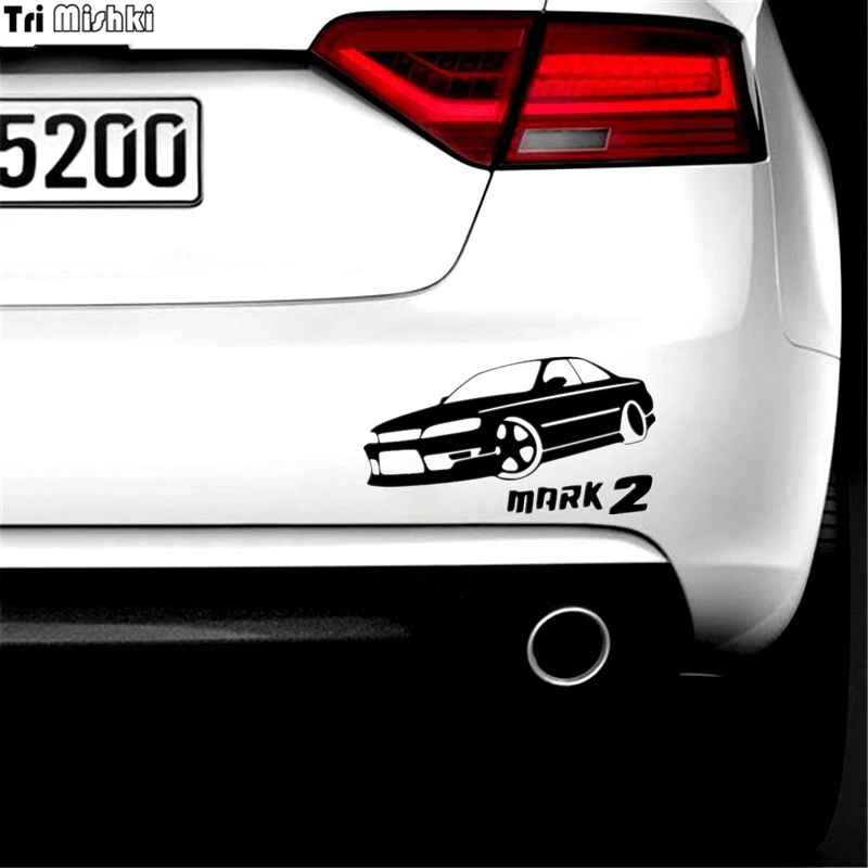 Tri Mishki HZX161 10.8*20см форма автомобиля наклейки на авто для оценки 2 виниловые