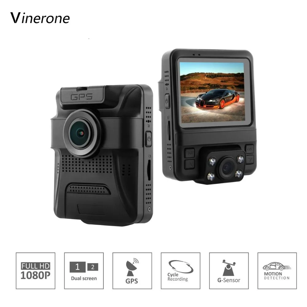 Vinerone GS65H Мини Автомобильный видеорегистратор камера Full HD 1080P РЕГИСТРАТОР GPS