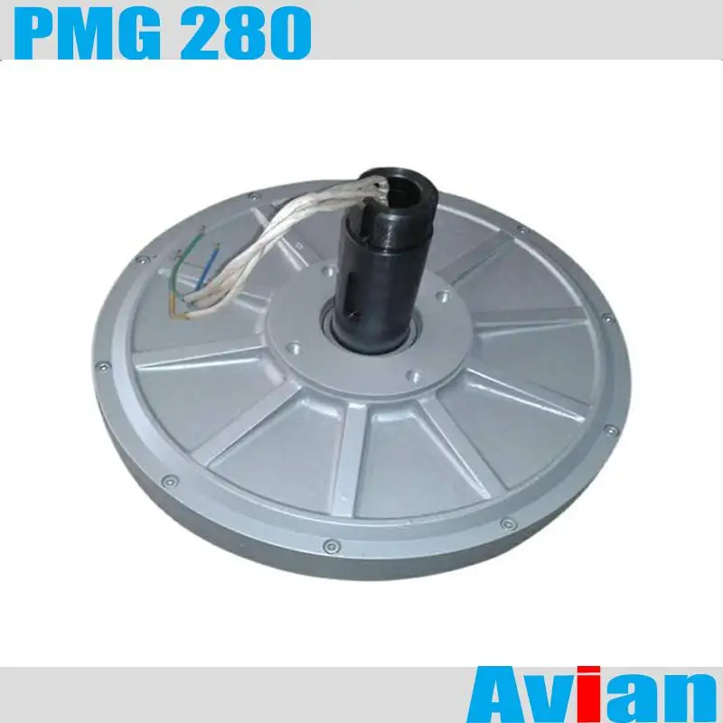 

PMG280 500W 12/24/48/96VAC 300RPM Coreless permanent magnet generator three phase wind generator CE certificated