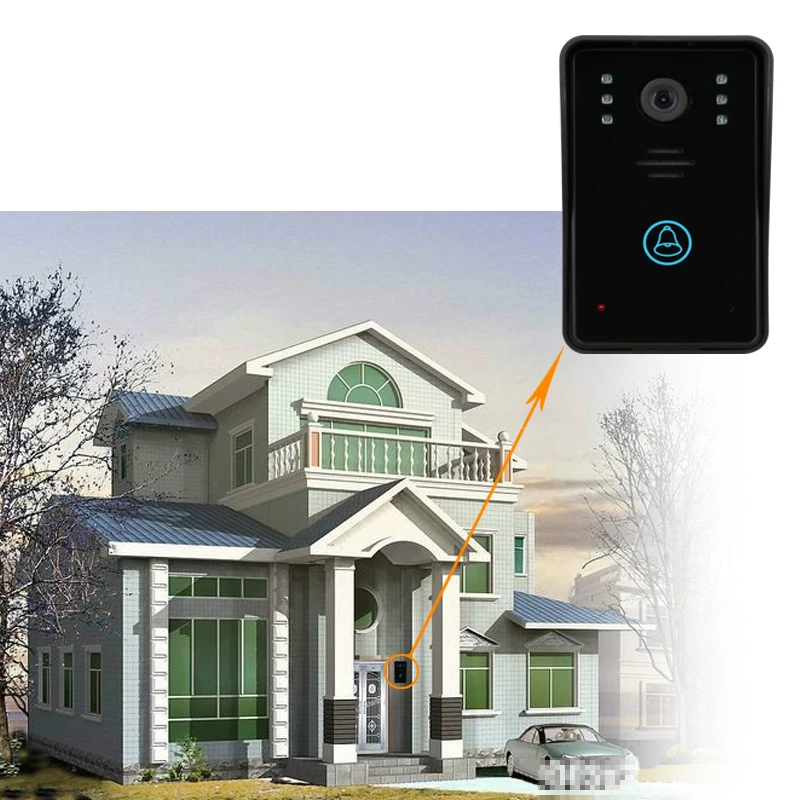SmartYIBA 2x7 ''tft сенсорный экран открытый камера дверного звонка видеодомофоны охранных системы водостойкий ИК Ночное Видение
