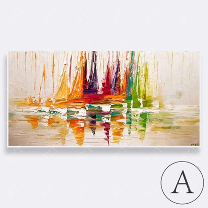 

MYT 1 панель картины подарки Современный домашний декор настенные художественные картины ручная роспись Абстрактная живопись маслом на холсте для комнаты без рамки