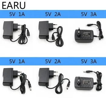 

100-240V AC to DC Power Adapter Supply Charger adapter 5V 1A 2A 3A EU Plug 5.5mm x 2.1mm DC Plug Micro USB LED light strip Phone