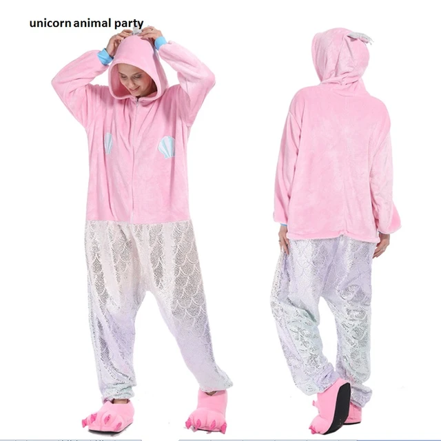 Kigurumi Onesies Cosplay men women animal Mermaid pajamas