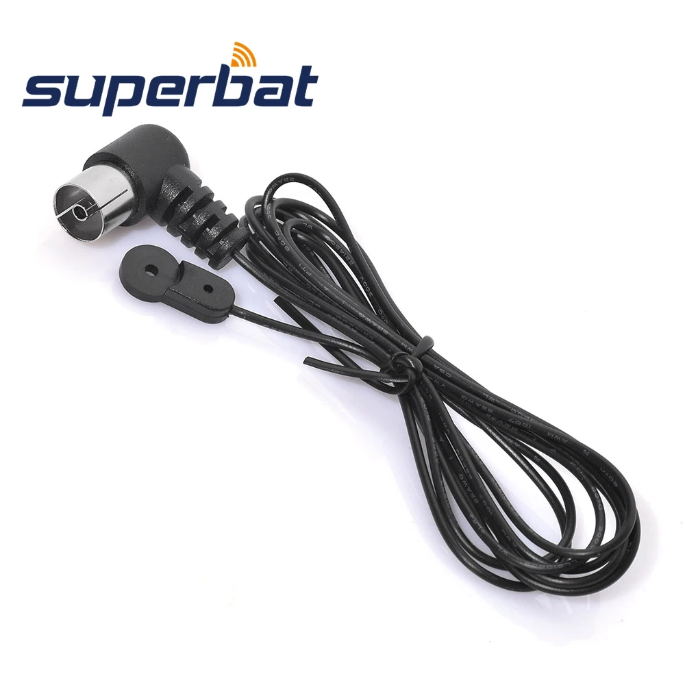Superbat Black Push On Female FM Dipole Antenna 75 Ohm PAL Connector Radio Stereo Indoor for