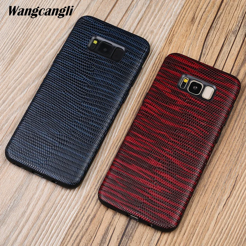 

Business high-end leather cowhide lizard all-inclusive soft shell For Samsung S8 case phone case lizard all-inclusive soft shell