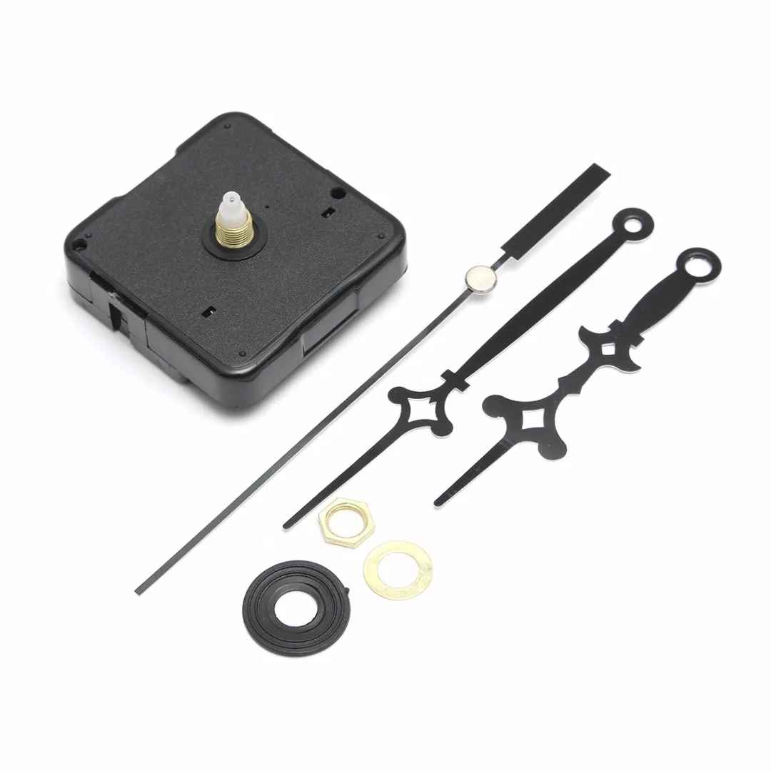 Classic Wall Clock Repair Parts Mayitr Black DIY Quartz Clock Movement Motor Mechanism With Hands & Fittings Kit