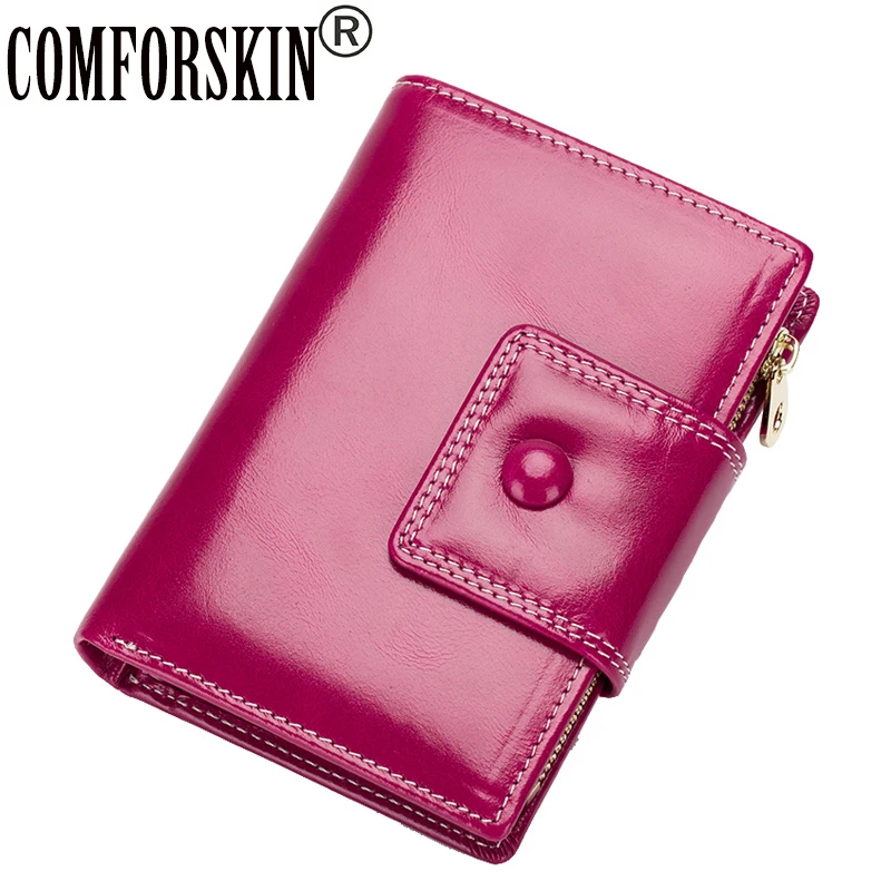 Высококачественные женские кошельки COMFORSKIN из 100% воловьей вощеной кожи с