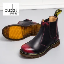 DUDELI/кожаные ботинки челси; мужские кроссовки; высококачественные ботильоны; Мужская обувь; кожаные зимние ботинки; Мужская Рабочая обувь; zapatos hombre