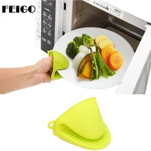 FEIGO 2 шт. силиконовые перчатки формы для выпечки термостойкие для плиты перчатки короткий палец ручной зажим прихватка для духовки удобный прихватка F761