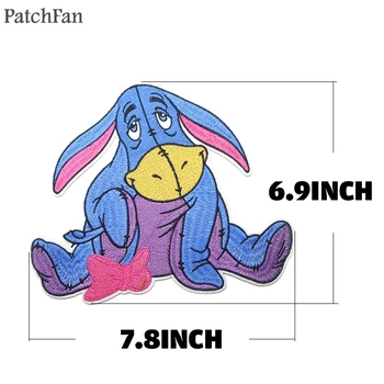 

20pcs/lot Patchfan Cartoon Donkey Applique patches stickers pour sewing shirt jersey clothing para jacket badges iron on A1024