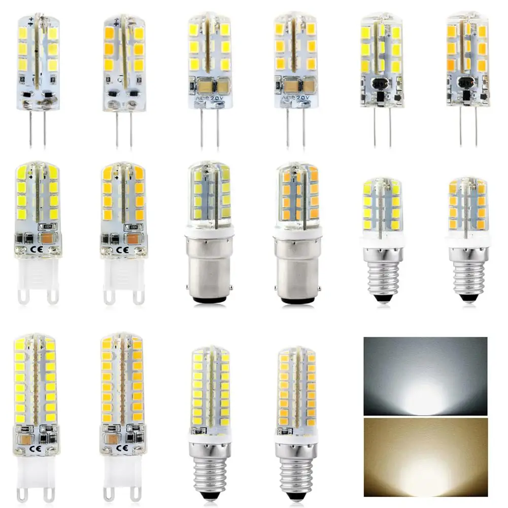 

1PC LED Bulb SMD 2835 LED G4 G9 B15 E14 E12 LED lamp 3W 4W 5W 7W 8W 9W led Light AC/DC12V AC220V 360 Degree Replace Halogen Lamp