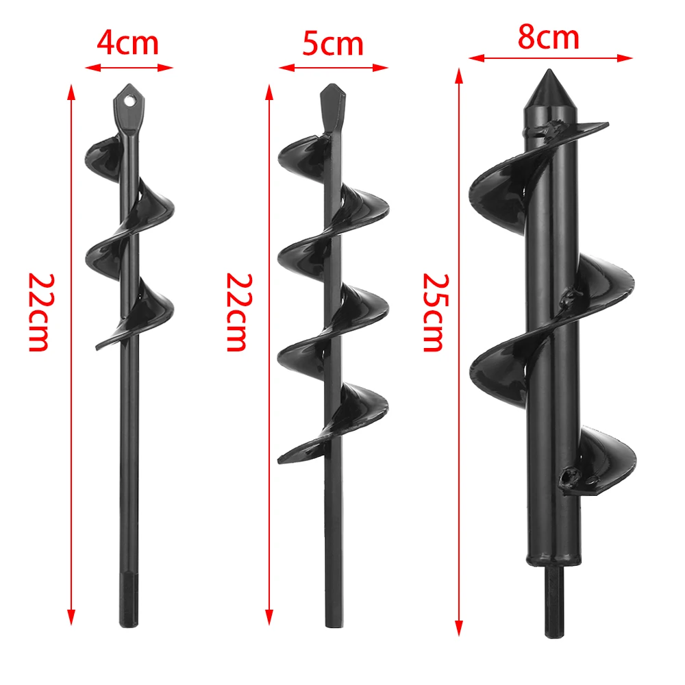 1 шт. спиральное сверло сверлильный шнек головка шестигранный вал осевой инструмент сельскохозяйственная воздуходувка копание отверстие сломанная лампа цветочный горшок