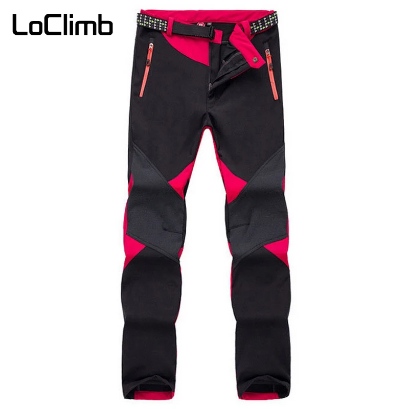 LoClimb invierno impermeable a prueba de viento de esquí pantalones al aire libre de las mujeres al aire libre deporte Softshell pantalones de senderismo escalada polar de lana pantalones AW086 LoClimb invierno impermeable a prueba de viento de esquí pantalones al aire libre de las mujeres al aire libre deporte Softshell pantalones de senderismo escalada polar de lana pantalones AW086