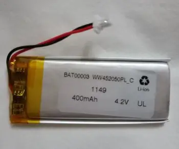 

free shipping 20pcs/lot polymer lithium ion battery 3.7v-4.2v 400mah 402050 452050 451949 rechargeable battery
