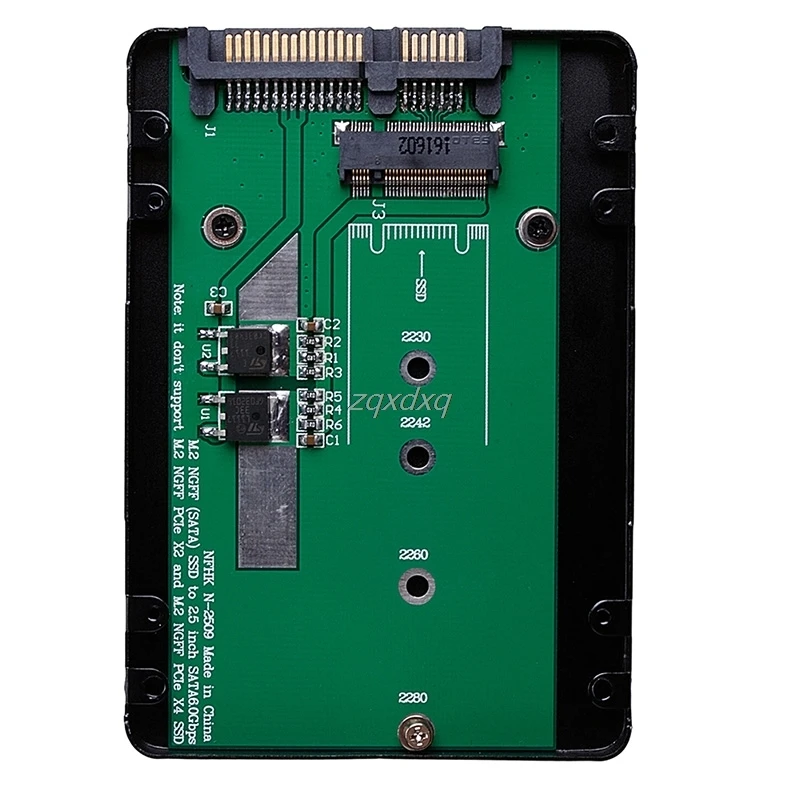 Для B+ M Key Socket 2 M.2 NGFF SSD до 2," SATA адаптер карты с алюминиевым 7 мм чехол и Прямая поставка