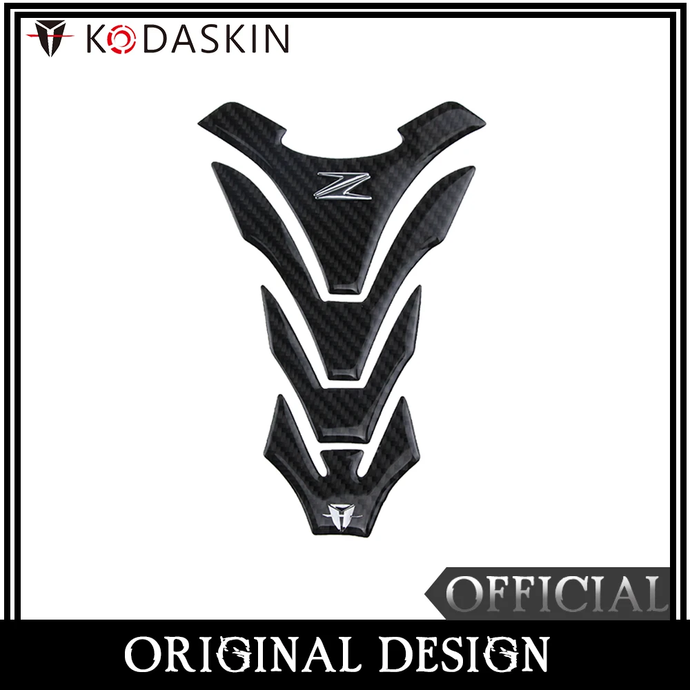 KODASKIN Moto Carbone Réservoir Pad Autocollant Decal Emblème pour