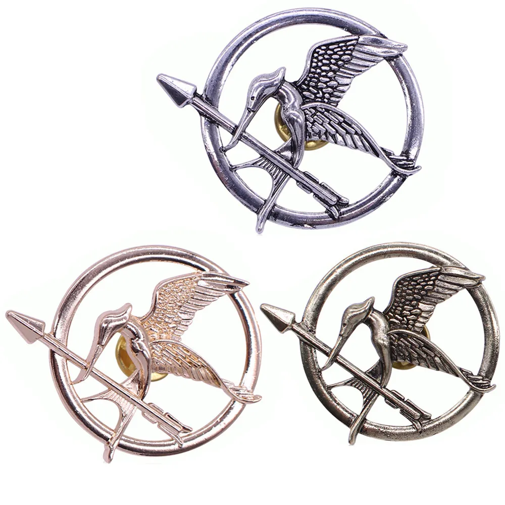 

QianBei Fashion Trendy Jewelry The Hunger Games Popular Vintage Style Birds Brooches Wedding Party Xmas Gift