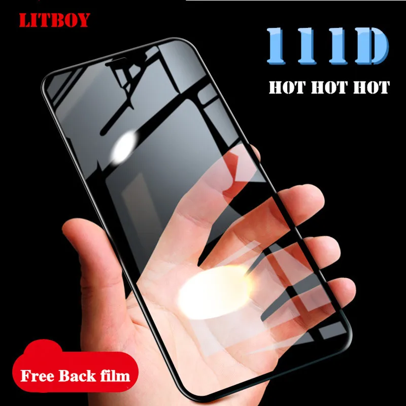 

Full Cover Tempered Glass on For iPhone 11 PRO XS Max XR X 111D Screen Protector Film For iPhone 11 X XR XS Max Protective Glass