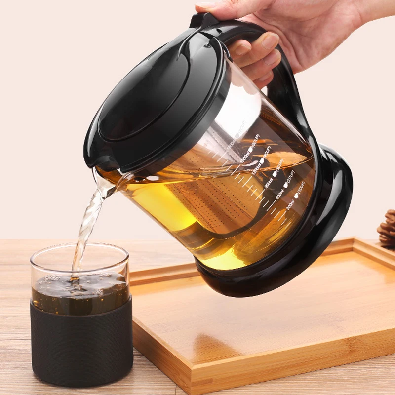 Термостойкое стекло ситечко для заварочного чайника фильтр большой емкости Китайский кунг-фу Пуэр Улун чайный горшок набор контейнер чай кофейник