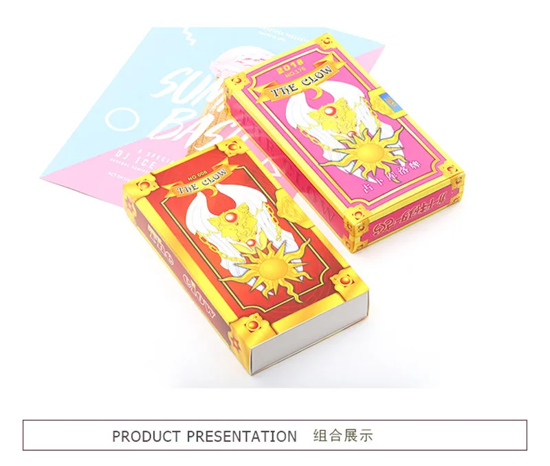 Два размера аниме Cardcaptor Sakura Clow Card косплей реквизит KINOMOTO SAKURA Card Captor карты с Сакурой Таро 55 шт. 2 цвета