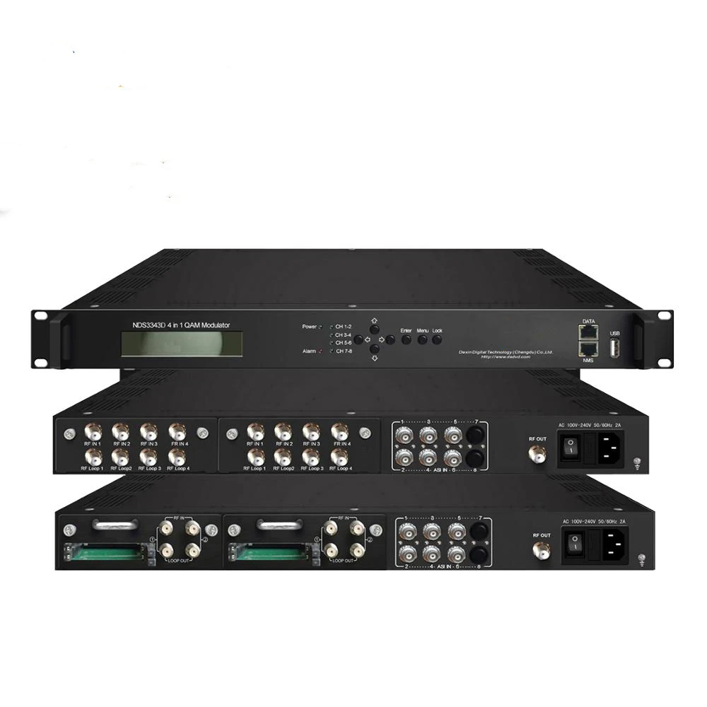 Transmodulator 8 Tuner Asi 256 Ip Input To Qam Modulator 8 Dvb C T T Isdbt S S2 S2x Atsc To Qam Dvb C Out Nds3343d Set Top Box Aliexpress