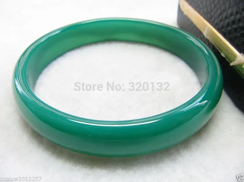 

-new Style->@@ Natural beautiful green jade bracelet bangle big size 68~70 mm Wholesale 2pcs Silver Hook -hot