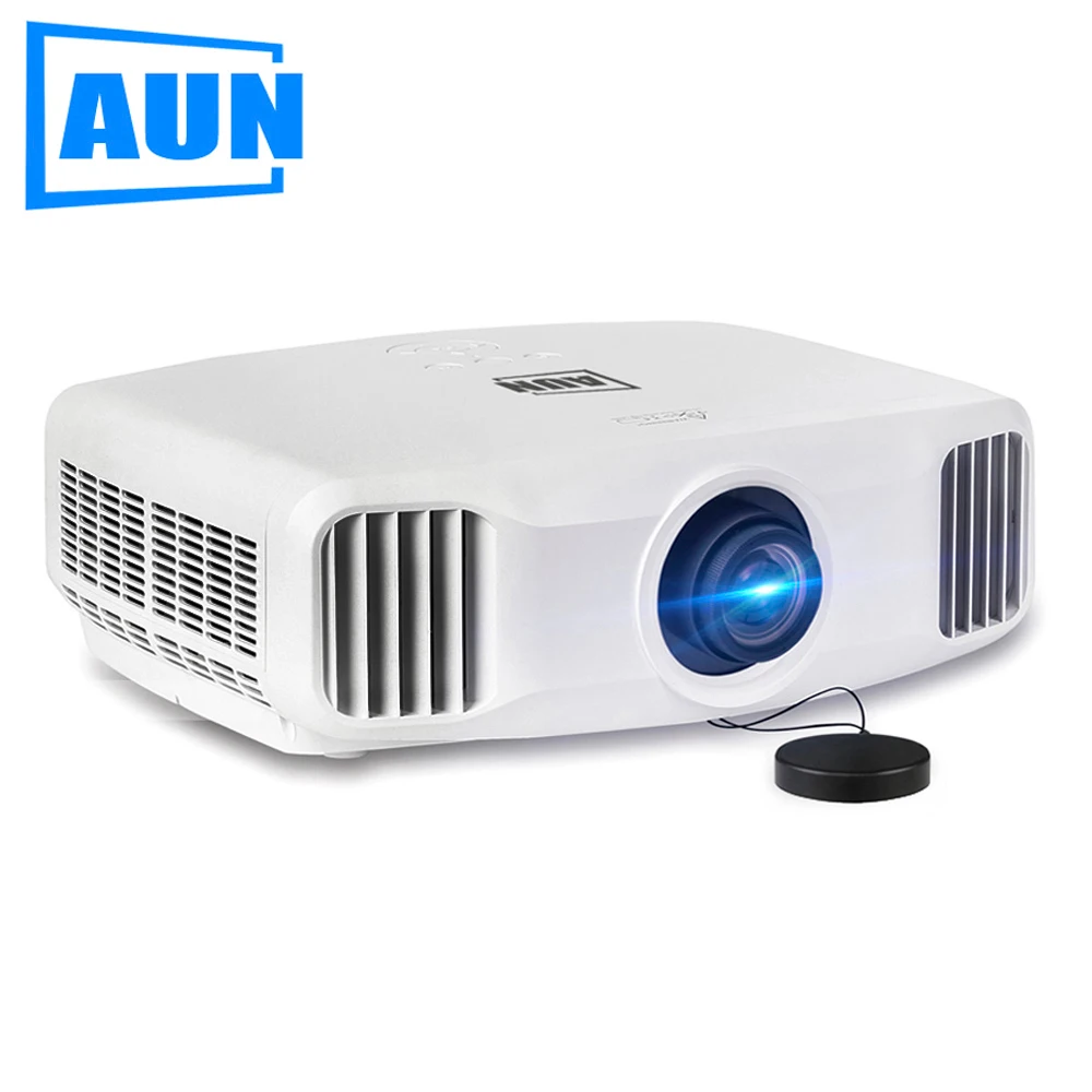 

AUN 3LCD Projector Support 4K Decode 850ANSI Lumens, 2K Resolution 1920x1200, Built-in Android 5.1 WIFI Bluetooth. AKEY2x