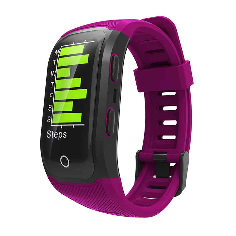 

S908S Smartband Men GPS Sports Bracelet Smartwatch Pressure Heart Rate Monitor activity tracker Temperature Height Pace Speed