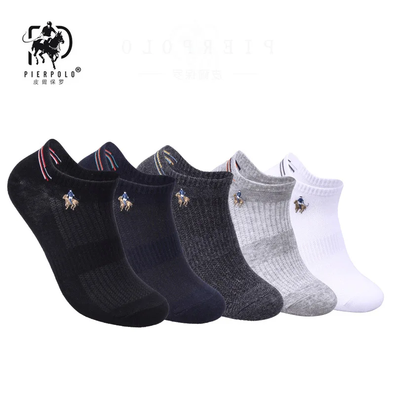 PIER носки поло для мужчин горячая распродажа летние носки хлопковые мужские модные короткие носки 5 пар/лот harajuku счастливые мужские носки - Цвет: PL09119