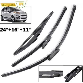 

Misima Windshield Windscreen Wiper Blades For Citroen C3 Picasso 2011- Front Rear Set Kit 2017 2016 2015 2014 2013 2012