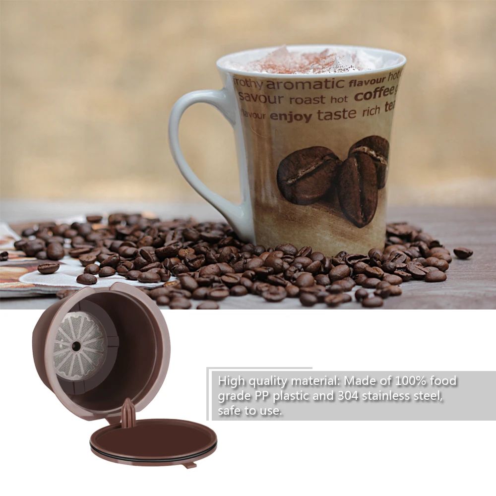 ABEDOE 1 шт. многоразовые капсулы Dolce Gusto с ложкой кофейные для Nescafe Genio маленький