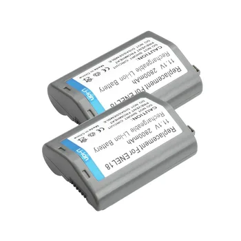 

2X 11.1V 2800mAh EN-EL18 ENEL18 Rechargeable Li-ion Battery For Nikon D4 D4S D4X MB-D12 D5 L15