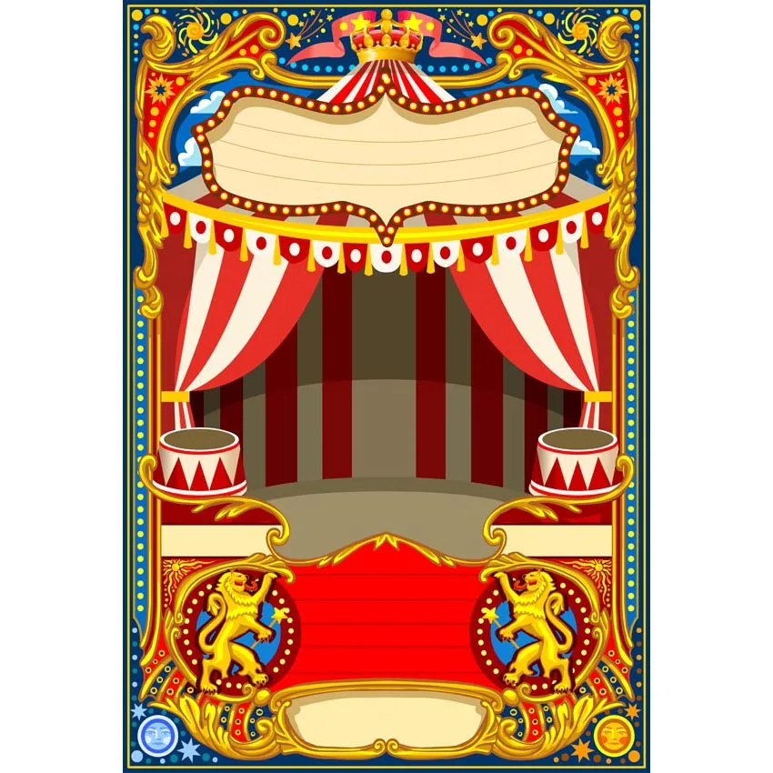 Circus Theme Photography Background Red And White Striped Tent And Circus Theme Photography Background Red And White Striped Tent And