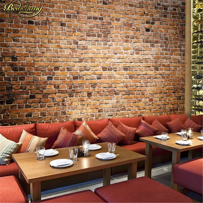 beibehang 3D red brick building photography background wall bedroom bar restaurant wallpaper mural papel de parede beibehang 3D red brick building photography background wall bedroom bar restaurant wallpaper mural papel de parede