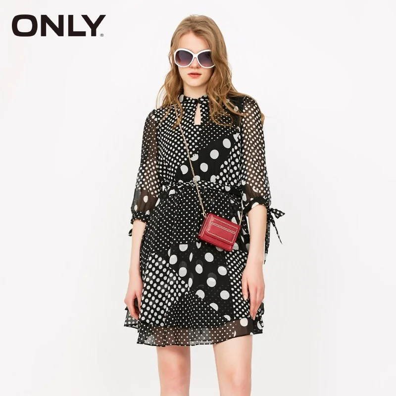 

ONLY women's spring and summer 2019 new chiffon floral lace dress | 118107683