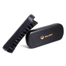 Горячая 1 шт. трава дерево Черная Овальная щетина щетка для мужчин изогнутая поверхность борода расческа усы уход поставки