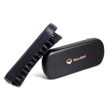 

Hot Sale 1PC Grass Tree Black Oval Bristle Brush Men Curved Surface Beard Comb Moustache Care Supplies
