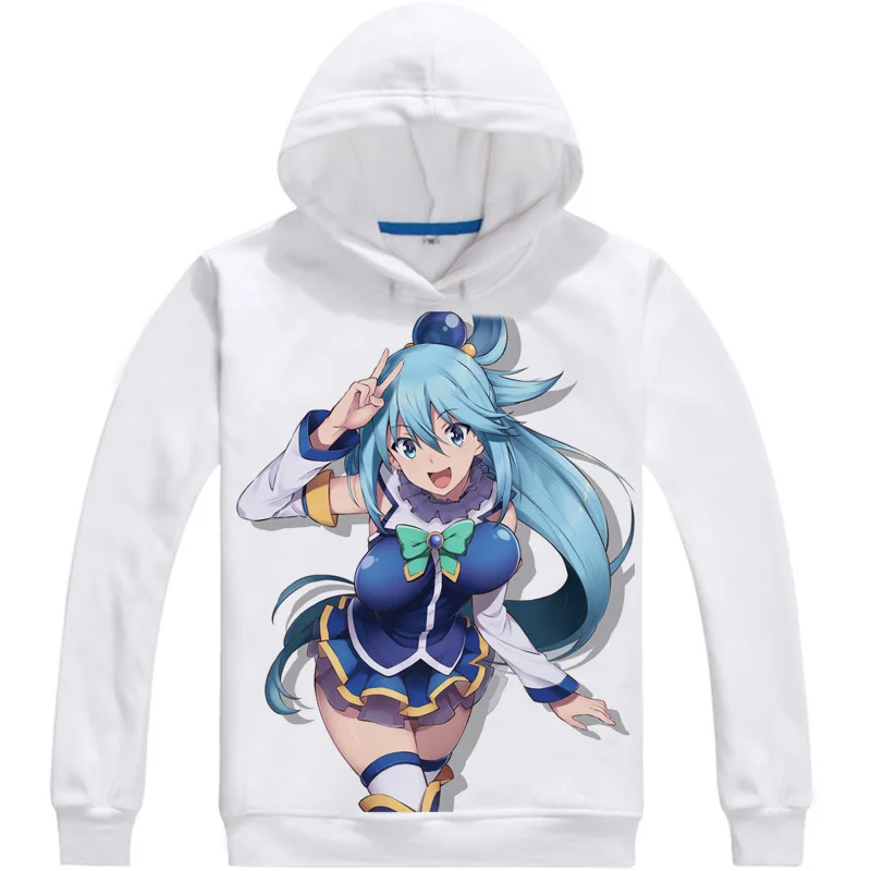 Kazuma Sato Aqua мужские толстовки с капюшоном KonoSuba God's blessation на этом прекрасном мире Мужская толстовка уличная Аниме Длинный с капюшоном - Цвет: Красный