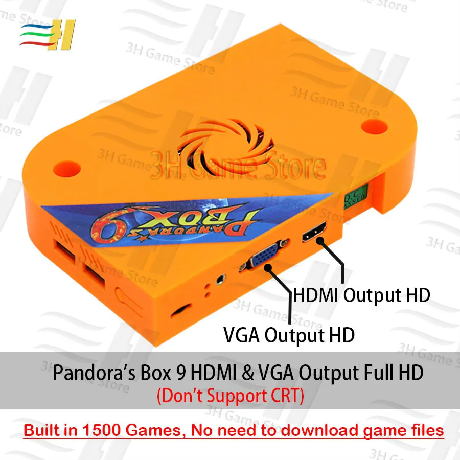 2019 Pandora box 9 1500 in 1 arcade game jamma board HDMI VGA output HD 720P for arcade machine arcade cabinet pandora's 5s 6s 7
