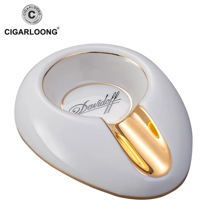 

CIGARLOONG Cigar Ashtray Ceramic Large Caliber Slot Single Ashtray Gift Box CE-0012