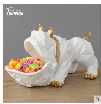 

Nordic bulldog creative home furnishings put keys in the home furnishings door reception porch coffee table decoration crafts