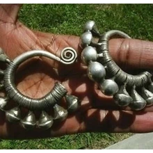 > чарующий Тибет ювелирные украшения в этническом стиле Серебряные бокалы для вина большие полые серьги пара