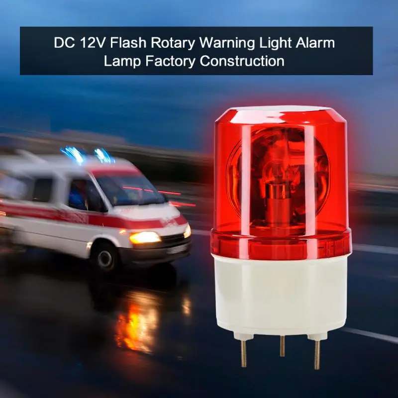 

DC 12V Flash Warning Light Rotary Strobe Warning Light Alarm LED Indicator Signal Light Lamp Factory Construction