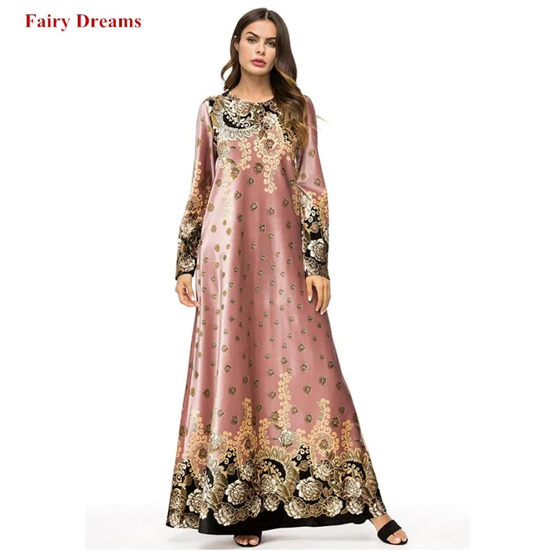 

Pink Velvet Abayas Women Muslim Dress Kaftan Turkish Arab Dubai Islamic Plus Size Clothing 3XL Long Dresses Fashion Robe 2018