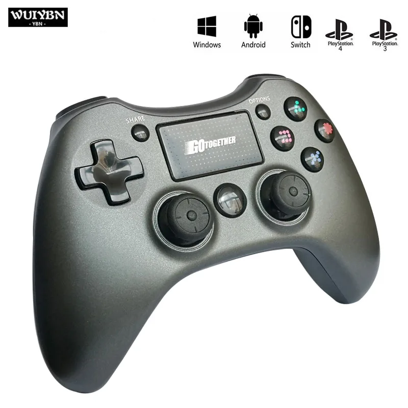 

WUIYBN Gamepad Wireless Game Controller With Light Bar Double Vibrating Six-Axis Gyroscope For Switch PS4 PS3 PC Android TV Box