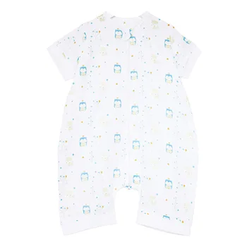 

Summer Baby Sleep Bag Detachable Sleeve Ultra-thin Cotton Gauze Jumpsuit Anti-kick Suit